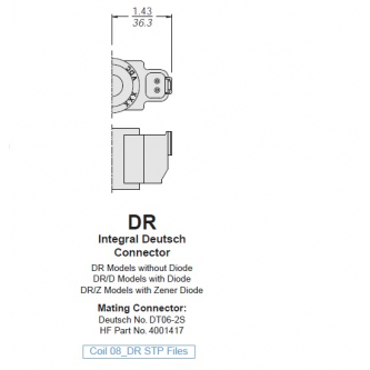 Coil 12VDC 14.7W fi13 h = 37.2mm